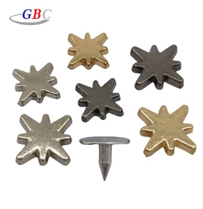Offre Spéciale rivets en alliage métallique étoile croisée <span class=keywords><strong>de</strong></span> 10mm et 12mm pour vêtements et sacs en cuir à usage décoratif - Product Image 2