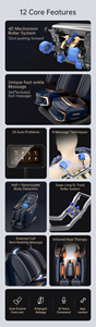 Sillón de Masaje de Alta Gama con Reposapiés Flotante Independiente, Oscilación de 360°, 24 Programas, 8 Técnicas, Spa en Casa - Product Image 6
