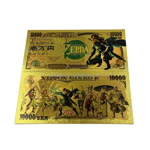 Billet de banque en or 24 carats avec motif de jeu d'anime japonais <span class=keywords><strong>Zelda</strong></span>, 10 000 yens - Product Image 5