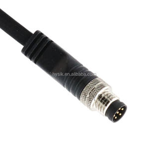 Kabel Patch M8 8-Pole Male ke Female dengan Kontak Emas, Kabel Cordset Terlindungi EMI untuk Transmisi Data - Product Image 5