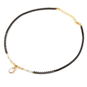 Vente chaude Pierre De Guérison Naturelle Simple Coupe <span class=keywords><strong>Millet</strong></span> Perle Collier Pendentif Réglable Ras Du Cou Bijoux Accessoires Pour Femmes Filles - Product Image 5