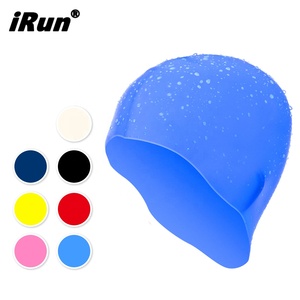 Bonnet de bain en silicone IRun unisexe pour hommes, femmes et adultes, avec logo personnalisé, imperméable, écologique, en <span class=keywords><strong>caoutchouc</strong></span> - Product Image 4