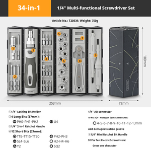 Kit de Destornilladores Magnéticos Inalámbricos 128 en 1, Juego de Herramientas con Motor sin Escobillas para Reparación de Computadoras y Laptops - Product Image 3