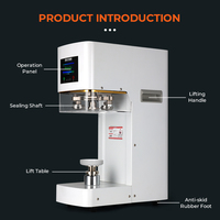 Machine de scellage électrique automatique MOSEENER pour bocaux en plastique, canettes de jus et bouteilles de boissons