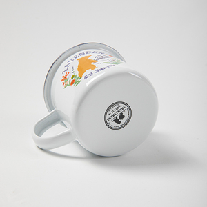 Venta al por mayor 12oz logotipo personalizado tazas esmaltadas 350ml capacidad estilo Vintage sublimación recuerdo Camping <span class=keywords><strong>taza</strong></span> té leche blanco tazas de Metal - Product Image 4
