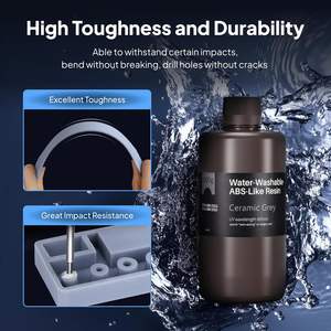ELEGOO 2000G cerámica gris ABS-como resina lavable al agua de alto rendimiento duradero accesorio de impresora 3D bajo olor ancho - Product Image 6