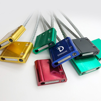 Candado de Cable para Puerta de Contenedor DX203C, ABS+Acero, Diámetro del Cable 3.0mm, Números de Serie Personalizados Impresos con Láser para Puertas de Camiones