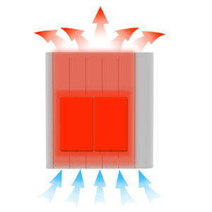 <span class=keywords><strong>Chauffage</strong></span> d'appoint mural en céramique et aluminium, 2000 W, avec minuterie numérique programmable, affichage LCD noir, bouton tactile, <span class=keywords><strong>chauffage</strong></span> inertiel - Product Image 5