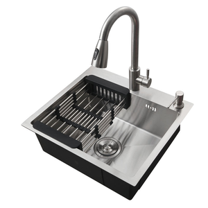 Nouveau produit : Évier de cuisine à cuve unique en acier inoxydable 201/304, lavabo pour cuisine de style farmhouse - Product Image 1