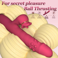 Vibromasseur vibrant à poussée, stimulateur clitoridien, vibromasseur langue en silicone pour femme, 7 vitesses, étanche IPX5, USB