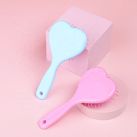 Mini brosse démêlante en forme de cœur pour femmes, coussin d'air, peigne de massage mignon pour filles, 15*7 cm, outils de coiffage, facile à transporter