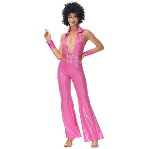 Retro Hippy Hippie disfraz Disco Halloween disfraz fiesta actuación <span class=keywords><strong>fantasía</strong></span> ahueca hacia fuera disfraz Cosplay - Product Image 4
