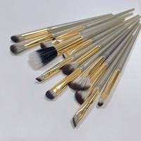 Ensemble de 13 pinceaux de maquillage, poils en fibres douces, n'abîment pas le visage, pinceaux de maquillage pour débutants, vente en gros, pinceaux de maquillage personnalisés, poils synthétiques