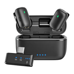 Mini micrófono inalámbrico de nuevo diseño, tipo Clip, Mini micrófonos, micrófono Lavalier inalámbrico, tiempo de resistencia prolongado para <span class=keywords><strong>Podcast</strong></span> - Product Image 3