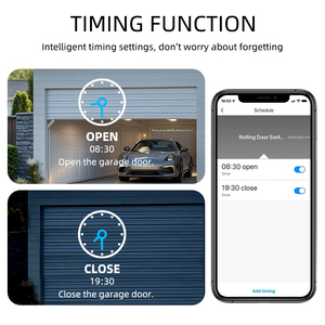 SIXWGH WiFi Smart Garage Door Abridor Controlador Interruptor Tuya Google Home <span class=keywords><strong>Alexa</strong></span> Control de voz Smart Life Control remoto para hoteles - Product Image 3