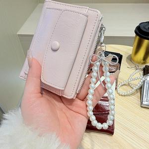 Wholesale <b>ID</b> Card <b>Holder</b> Multi-Functional Solid Color Ladies zero Wallet PU Leather Women Coin Purse - Product Image 6