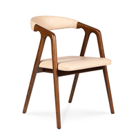 Meubles de restaurant, café et bistrot commerciaux, ensemble de table à manger nordique de luxe, 4 chaises, chaises de salle à manger modernes en bois massif