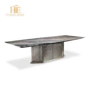 <span class=keywords><strong>Table</strong></span> à manger personnalisée en laque noire de luxe <span class=keywords><strong>table</strong></span> à manger pour hôtel <span class=keywords><strong>5</strong></span> étoiles tables à manger design boule en acier inoxydable plaqué or - Product Image 5