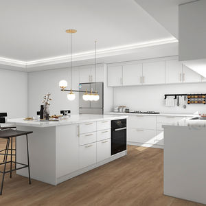 Foshan Factory <span class=keywords><strong>Outlet</strong></span> Venta Integrado Estilo abierto Granja Diseño MDF Cocina Buffet Gabinete Conjunto Diseño - Product Image 3