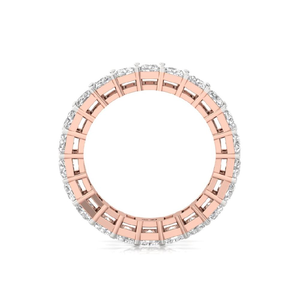 Bague de luxe en or plaqué 10 carats avec diamants cultivés en laboratoire, alliance élégante pour mariage ou anniversaire pour femme - Product Image 2