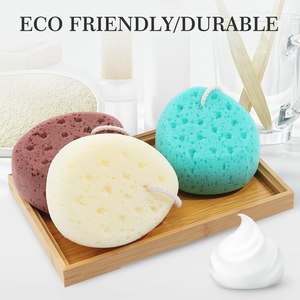 Esponja de Baño Ovalada Colorida con Diseño de Panal de Abeja para el Cuidado Corporal y Limpieza Ecológica, Esponja para Limpieza del Hogar y la Cocina - Product Image 6