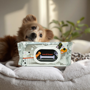 Lingettes nettoyantes non tissées pour animaux de compagnie, pratiques et jetables pour les soins quotidiens et l'hygiène des animaux - Product Image 3