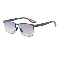 Lunettes de soleil sportives unisexes, verres polarisés UV400, montures sans bords carrées, colorées, durables, avec logo, pour la conduite et les activités de plein air