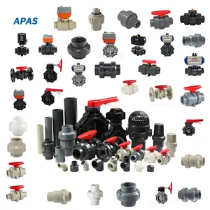 APAS Factory Direct ASTM SCH80 SCH40 Din Asni Jis Cns Pvc Pipe Fittings Compact Single Double Union Ball Valve for water supply