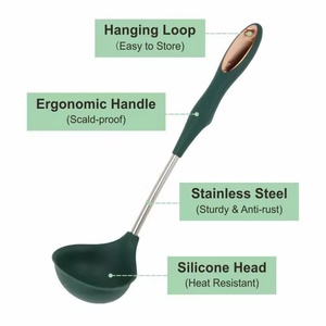 High Quality <b>Kitchen</b> <b>Accessories</b> Stainless Steel 5 Pcs Kitchenware Silicone <b>Kitchen</b> Cooking Utensils Tools Set - Product Image 4