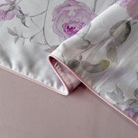 Ensemble de literie en satin de lyocell imprimé floral de qualité supérieure, 4 pièces, 300 fils, pour un usage domestique