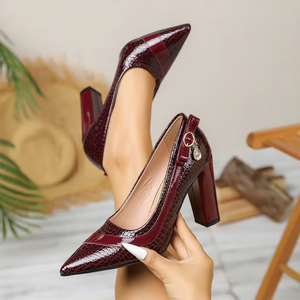 Women <strong>Block</strong> <strong>Heel</strong> <strong>Court</strong> <strong>Shoes</strong> Pointed-Toe Rhinestone Flower European Fashion Women Daily <strong>Heels</strong> - Product Image 5