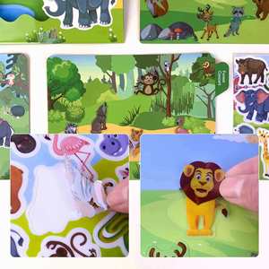 Libro de Pegatinas Reutilizables y Ecológicas para Niños, con Dinosaurios, Animales, Princesas y Actividades DIY - Product Image 3