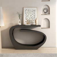Meubles d'entrée haut de gamme au design moderne et unique Couloir Tables console en acier inoxydable brossé de haute qualité
