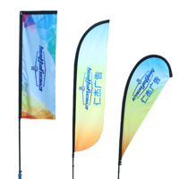 Impression double face Résistant aux intempéries Publicité Promotion Plage Plume Tear Drop Drapeaux Custom Teardrop Beachflag Flag