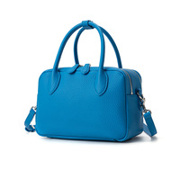 Sac à main Boston vintage en cuir véritable grainé, double fermeture éclair, grande capacité, luxe, avec poignée, sac bandoulière pour femme, sac bowling