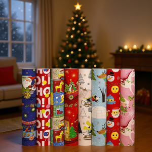 Children's <b>Christmas</b> <b>wrapping</b> <b>paper</b> 2-meter x70 cm high-quality festival gift packaging <b>set</b> - Product Image 3