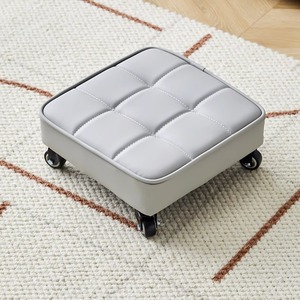 Taburete cuadrado con ruedas para uso doméstico, cómodo reposapiés otomano para niños y adultos - Product Image 5