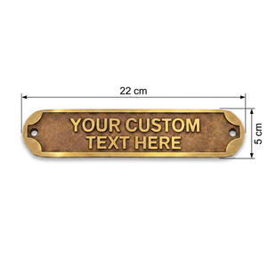 Custom Engraved Solid Brass Plaque Personalized Metal <b>Name</b> <b>Plate</b> Door Sign House Address Sign Modern Bronze Finish Wedding - Product Image 4