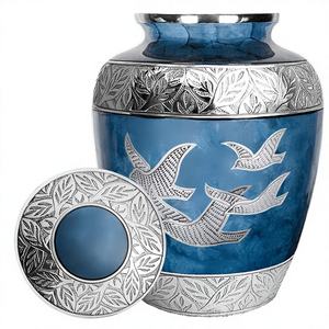 Urna Funeraria Moderna de Latón para Cenizas Humanas, Florero Conmemorativo de Sobremesa, Impresión Personalizada, Hecha a Mano, Capacidad de 1-2L - Product Image 3