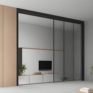 <span class=keywords><strong>Porte</strong></span> <span class=keywords><strong>coulissante</strong></span> de patio moderne Yuantai, <span class=keywords><strong>porte</strong></span> <span class=keywords><strong>coulissante</strong></span> triple extrêmement étroite, sans cadre, <span class=keywords><strong>en</strong></span> aluminium et <span class=keywords><strong>verre</strong></span>, pour salle de bain, chambre à coucher - Product Image 4