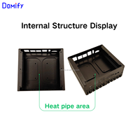 Boîtier PC industriel en alliage d'aluminium couleur personnalisée ODM OEM IP65 sans ventilateur, mini PC embarqué pour carte mère 120*120mm N12 en stock