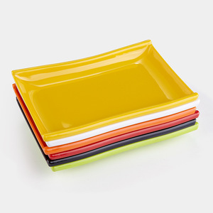 Colored Melamine <b>Plates</b> Rectangle BPA Free Hotel Food Party Dishes - Product Image 3