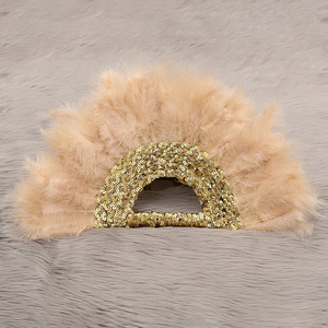 Abanico <span class=keywords><strong>de</strong></span> plumas Elegante novia <span class=keywords><strong>Abanicos</strong></span> <span class=keywords><strong>de</strong></span> mano con <span class=keywords><strong>encaje</strong></span> Rosa No plegable Accesorios <span class=keywords><strong>para</strong></span> sesión <span class=keywords><strong>de</strong></span> fotos <span class=keywords><strong>para</strong></span> boda - Product Image 4