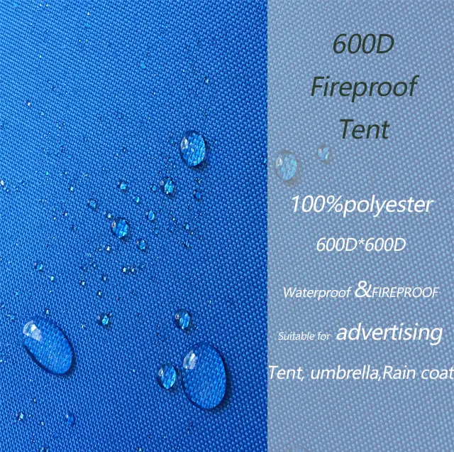 नीले रंग की फेडी फायरप्रूफ तम्बू और वर्षा कोट के लिए उपयुक्त