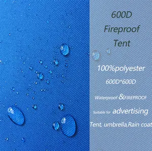 Azul FDY à prova de fogo tenda tecido adequado para tenda guarda-chuva e chuva coat