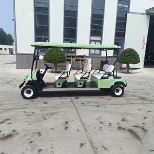 6 Passenger Electric Sightseeing Golf Cart Light Green Body - Product Image 4