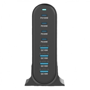 GaN 240W Desktop <b>Charger</b> With Holder Fast Charging Type C <b>Multi</b> <b>Port</b> <b>USB</b> <b>Charger</b> - Product Image 5