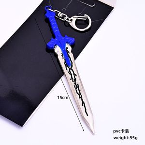 5 modèles de porte-clés en alliage en forme d'épée, style japonais, anime, <span class=keywords><strong>armes</strong></span> de défense personnelle, nouveaux modèles, accessoires de mode, artisanat métallique - Product Image 2