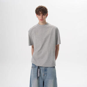 Camiseta de Manga Corta para Hombre, Diseño Desestructurado con Cuentas y Estilo Patchwork, Corte Holgado y Casual para Verano, Top EL Flashing - Product Image 1