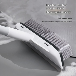 Plastic Bathroom <b>Floor</b> <b>Brush</b> Hard Bristles Scraping Two-in-One Tile Cleaning <b>Brush</b> - Product Image 2